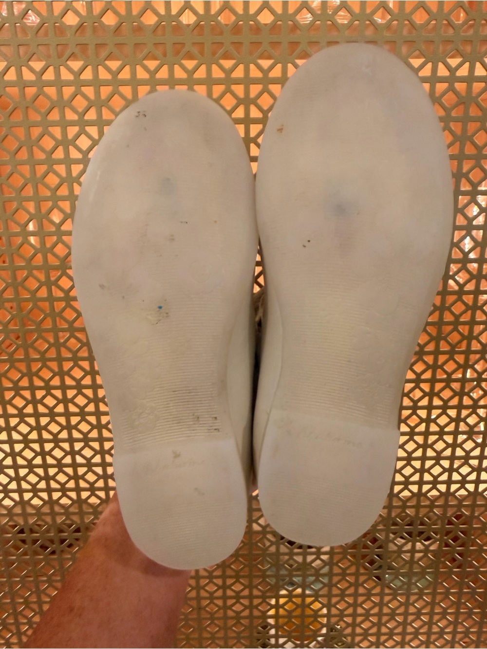 Naturino Girls Cream Leather Mary Jane Shoes! Cream/ pearl! Size 29/ 12 - Picture 5 of 5